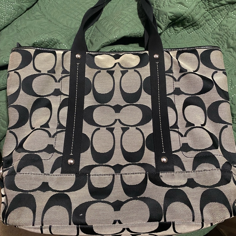 Stylish Black and Gray Tote Bag